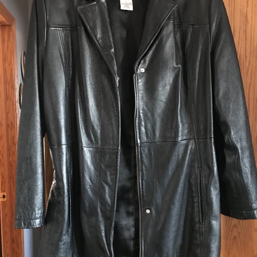Leather coat